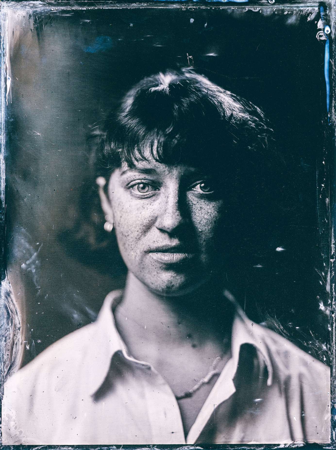 Portraet einer Person im Stil der Nassplattenfotografie von befotomedia.