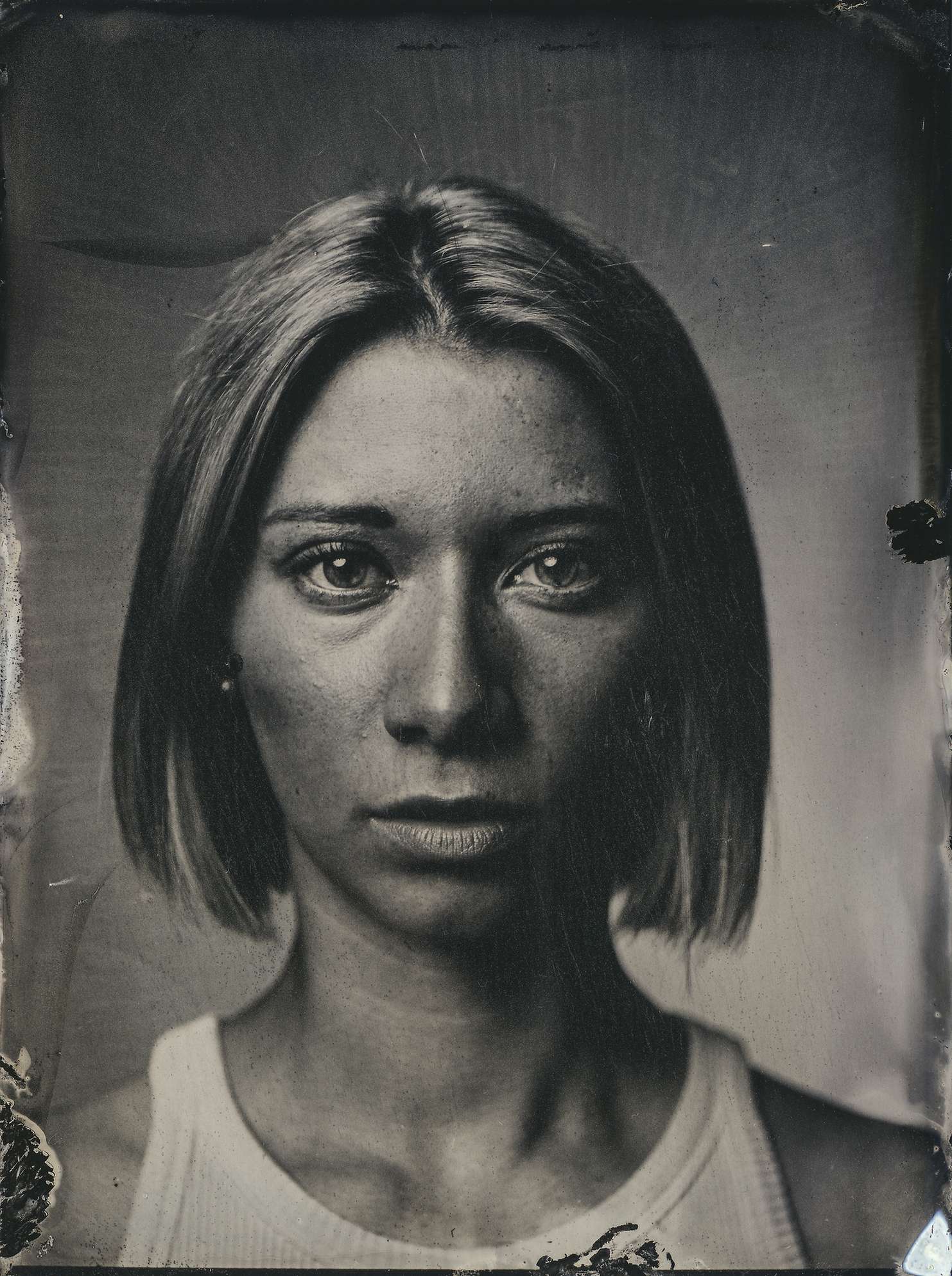 Portraet einer Frau in Nassplattenfotografie von befotomedia.